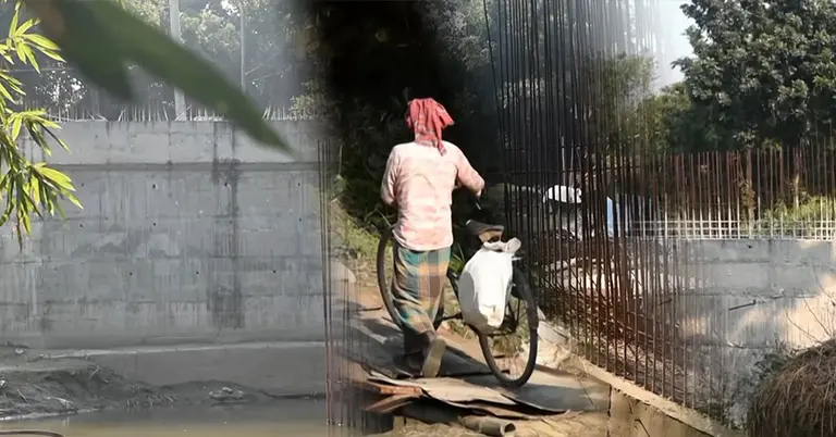 বন্ধ রয়েছে নির্মাণাধীন সেতুর কাজ